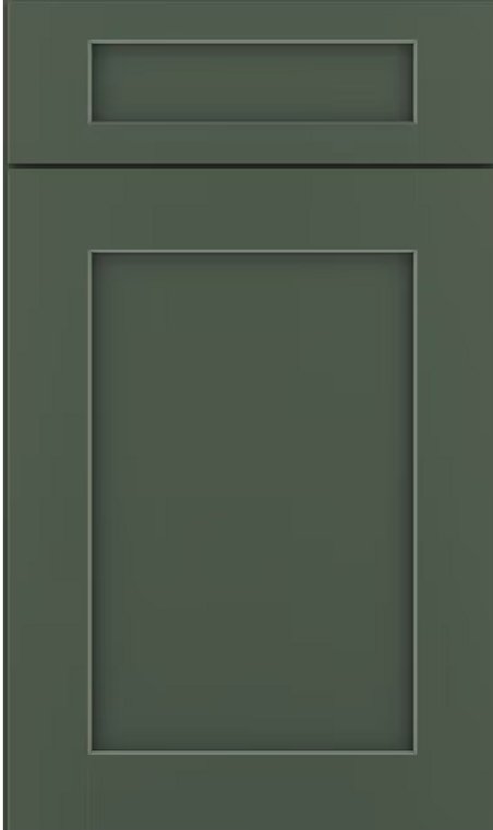 Hunter Green Shaker kitchen cabinets, photo 1